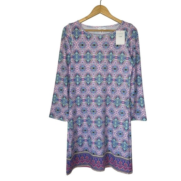 Cabana Life Monaco Shift Dress Womens Size L UPF 50+ Preppy Quick Dry Vacation - Picture 1 of 8